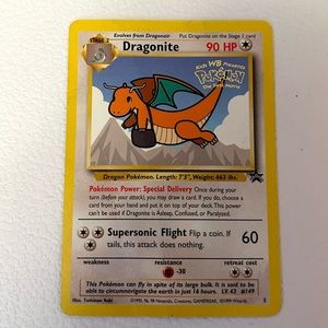 pokémon dragonite card the first movie exclusive gold stamp wotc